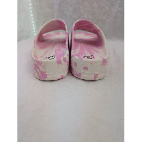 Art class girls size youth 5 pink and white marble Edie slides, chunky new, P8 - Picture 8 of 9